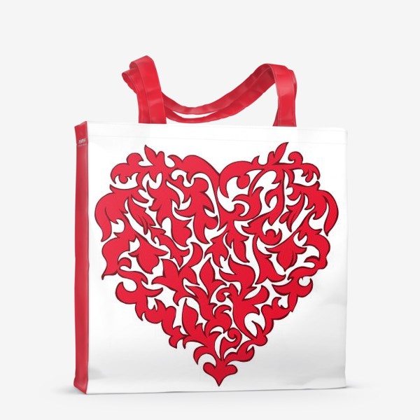 Сумка-шоппер «Красное сердце.»