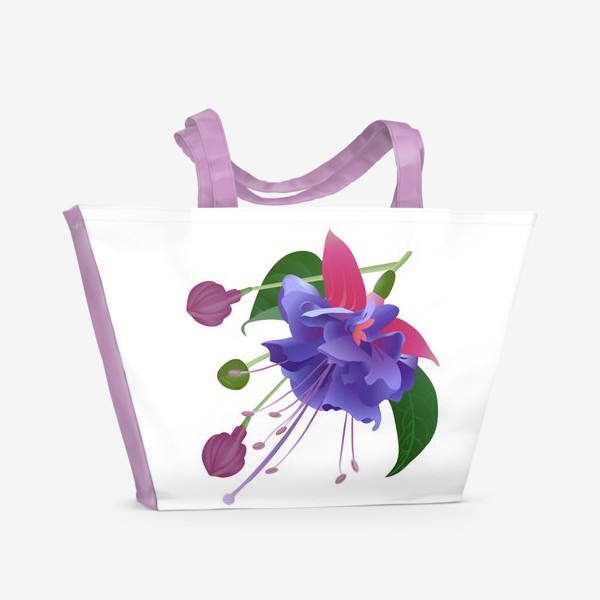 Пляжная сумка «Цветок Фуксия.»
