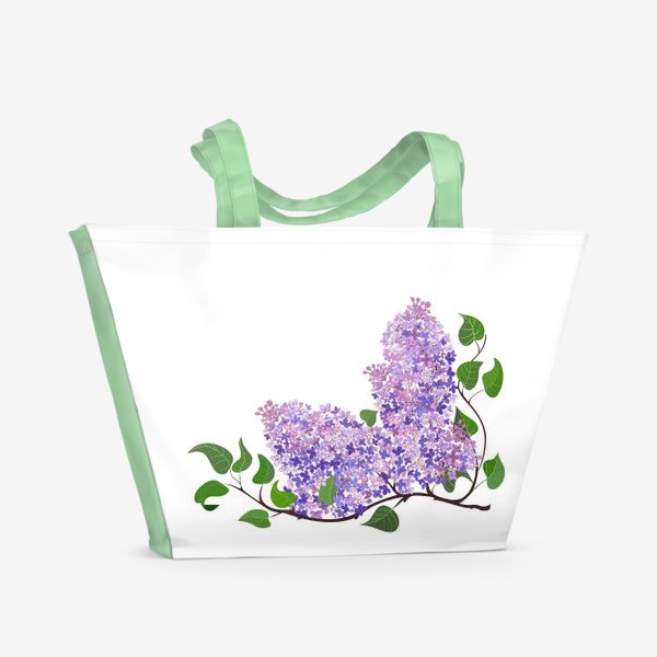 Пляжная сумка «Цветы Сирень»
