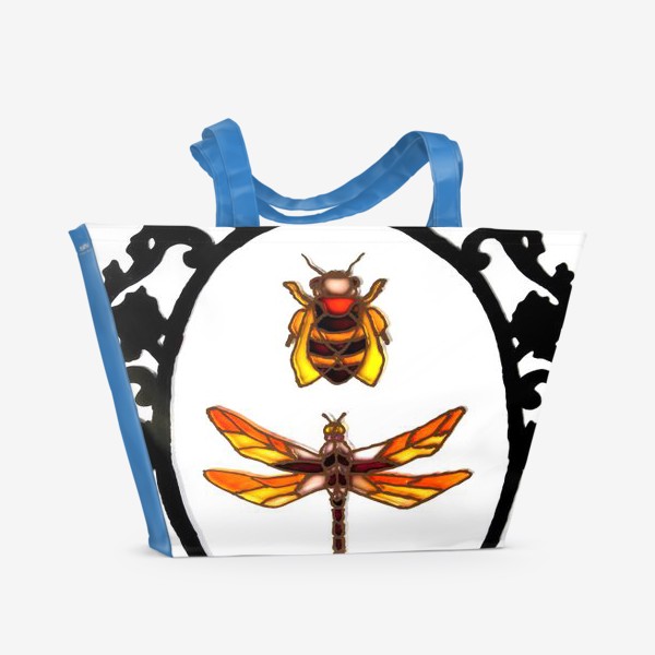 Пляжная сумка «"Пчела и стрекоза"»