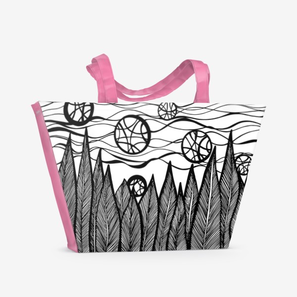 Пляжная сумка «Космический лес»