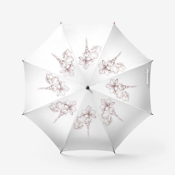 Зонт «Принт гладиолус в графике»