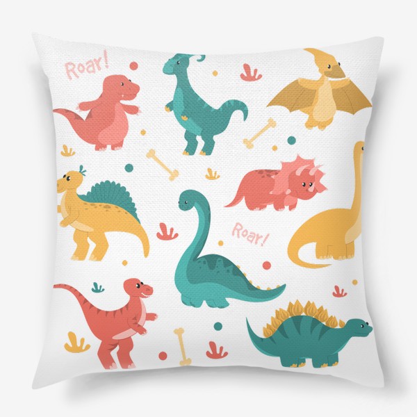 Подушка «Веселые динозавры»