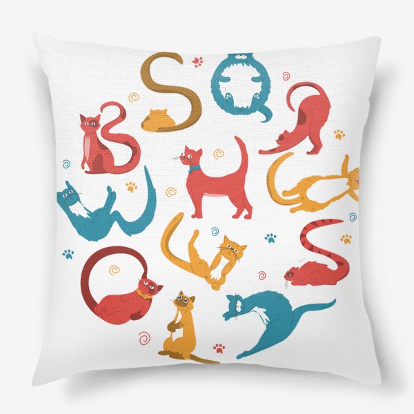 Подушка «Смешные коты»