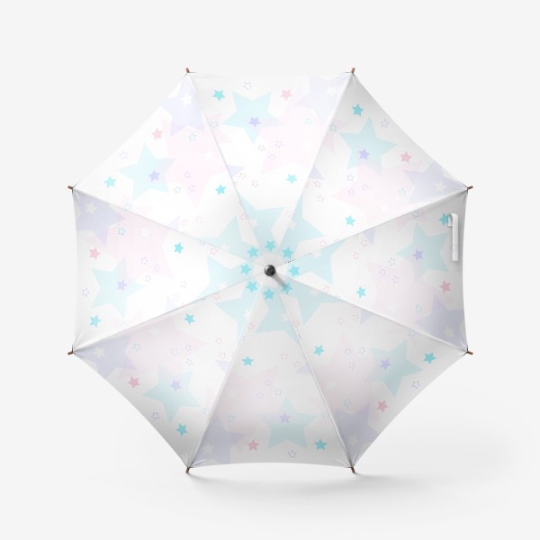 Зонт «Нежные прозрачные звезды. Паттерн.»