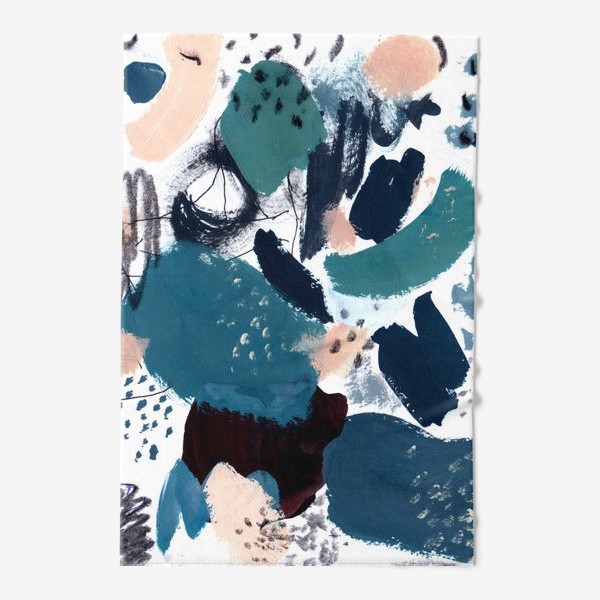 Полотенце «Абстракция с углем/Blue abstraction with charcoal»