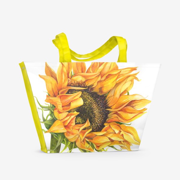 Пляжная сумка «Цветок подсолнуха»