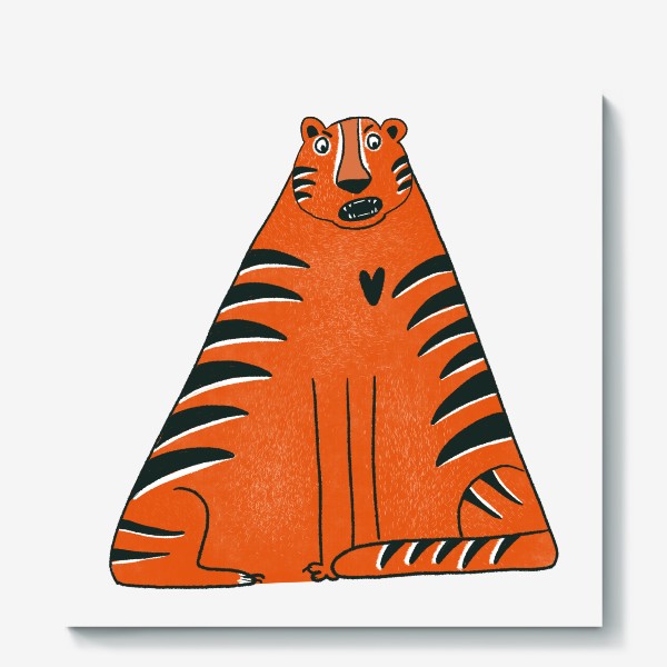 Холст «Треугольный тигр»