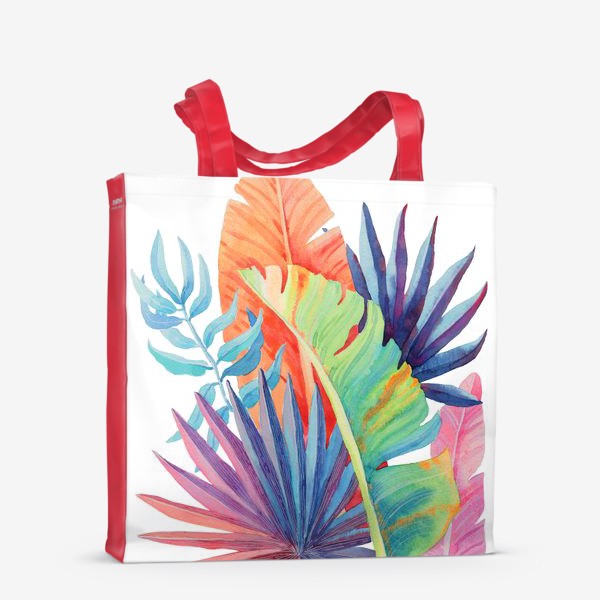Сумка-шоппер «Яркие тропические листья»