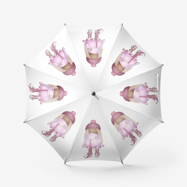Зонт «Девочка Тильда вся в розовом»