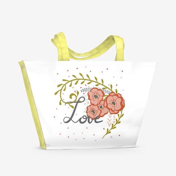 Пляжная сумка «Love in the flowers»