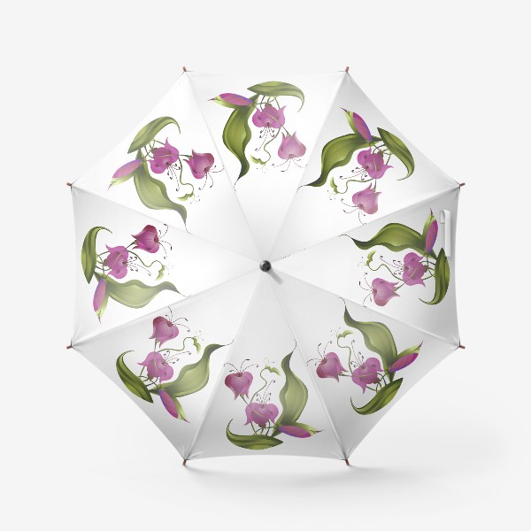 Зонт «Весенние розовые цветы »