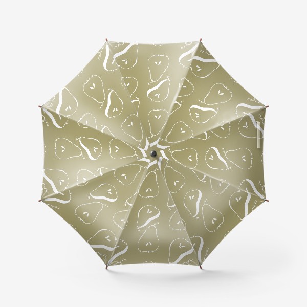 Зонт «Дольки груш на зеленом фоне»