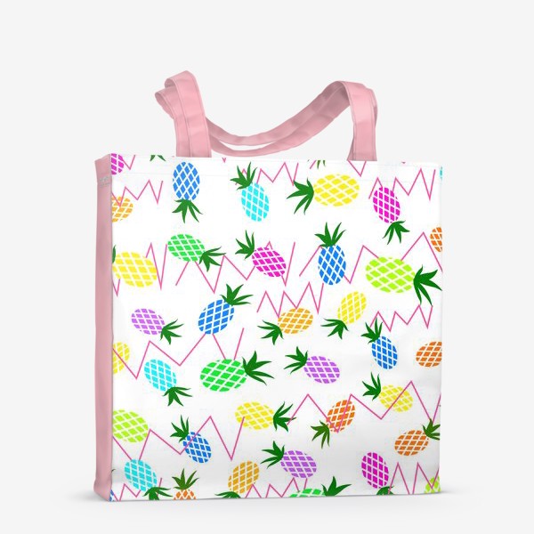 Сумка-шоппер «Разноцветные  ананасы»