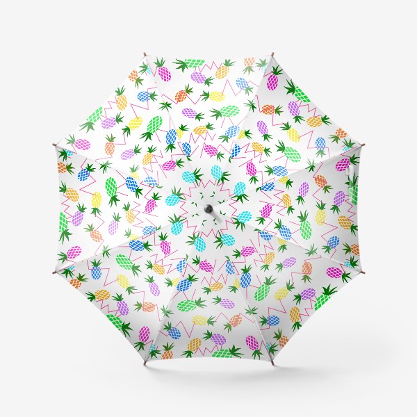 Зонт «Разноцветные  ананасы»