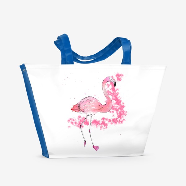 Пляжная сумка «Розовый фламинго»