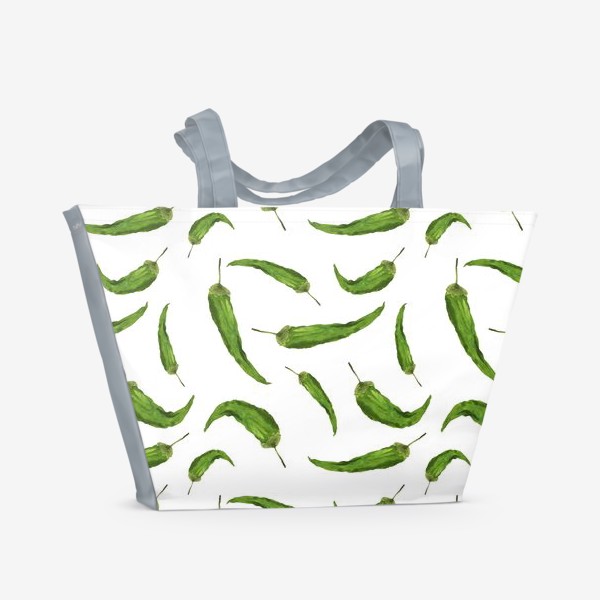 Пляжная сумка «Зеленые перцы»