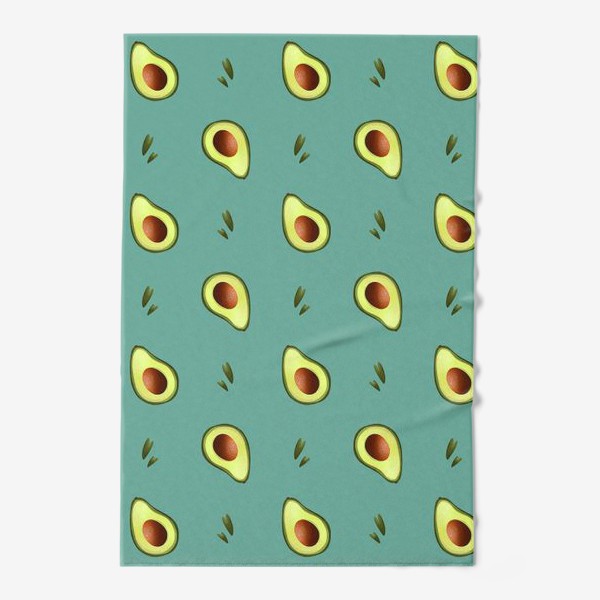 Полотенце «Сочные дольки авокадо на мятном фоне»