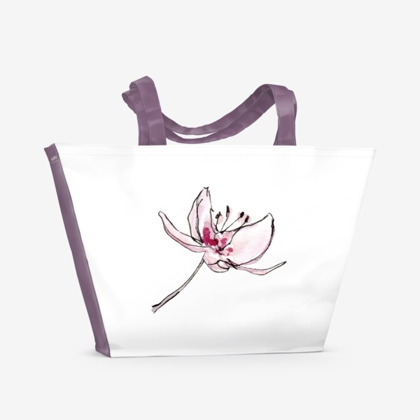 Пляжная сумка «Розовый цветок»