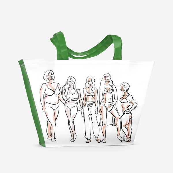 Пляжная сумка «beautiful women -бодипозитив ч1»