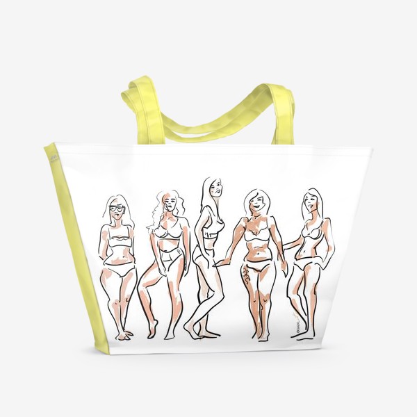 Пляжная сумка «beautiful women -бодипозитив ч2»
