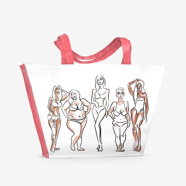 Пляжная сумка «beautiful women -бодипозитив ч3»