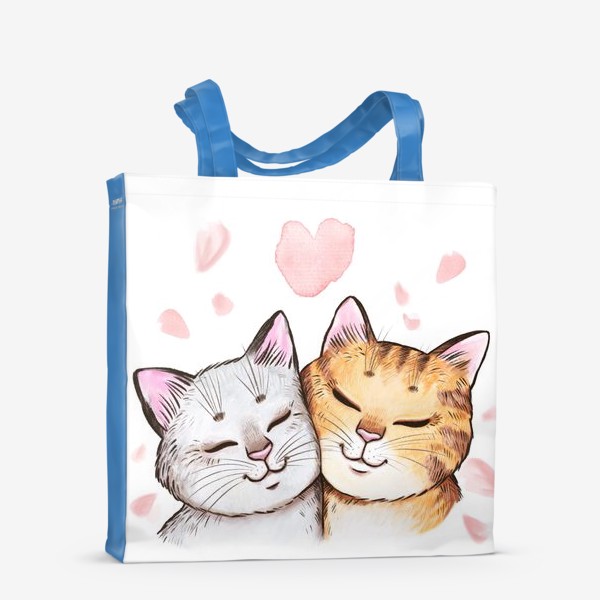 Сумка-шоппер «Кошки и сакура»