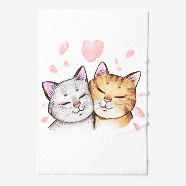 Полотенце «Кошки и сакура»