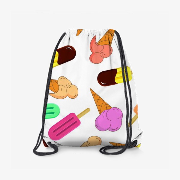 Рюкзак «Мороженое на белом фоне»