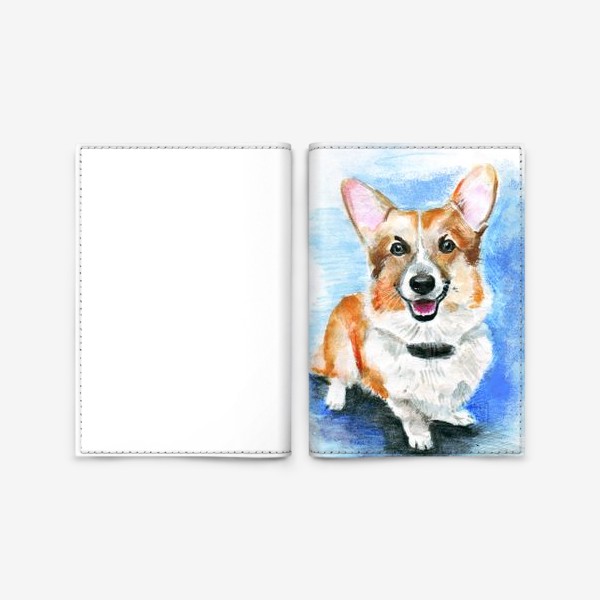 Обложка для паспорта «Королевская собачка вельш-корги пемброк»