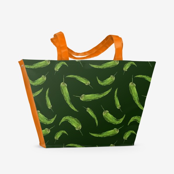 Пляжная сумка «Зеленый перец»