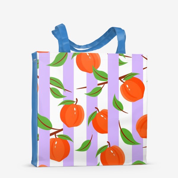 Сумка-шоппер «Персики с полосками»