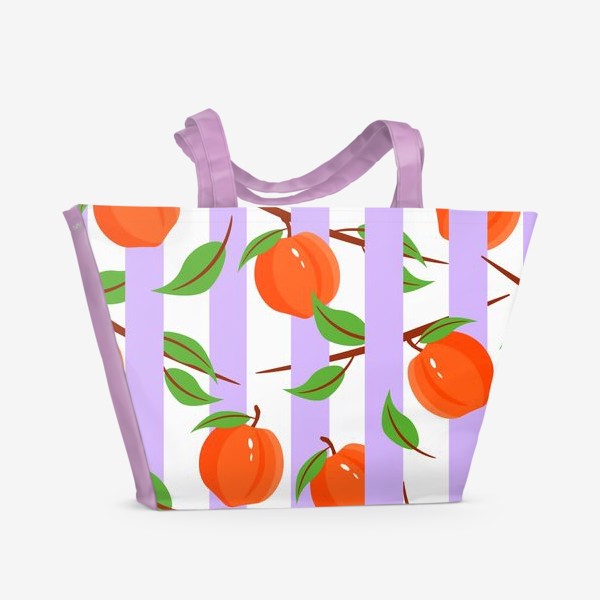 Пляжная сумка «Персики с полосками»