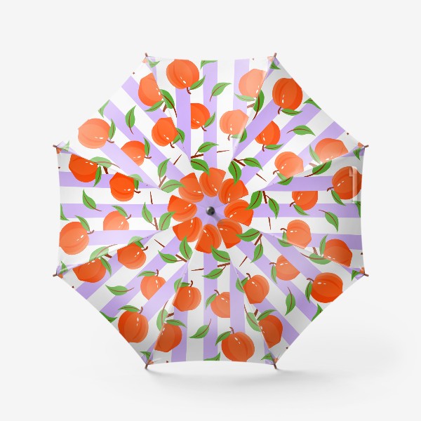Зонт «Персики с полосками»
