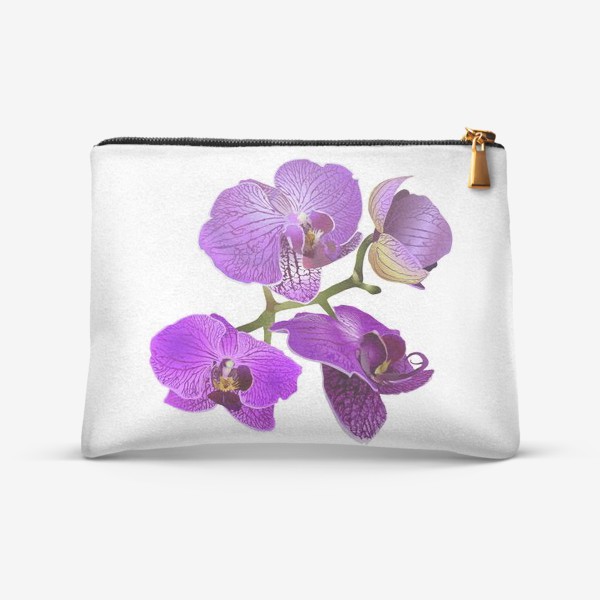 Косметичка &laquo;Кустик орхидеи фиолетового цвета векторная иллюстрация&raquo;