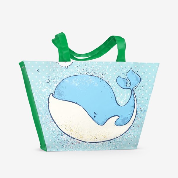 Пляжная сумка «Влюбленный кит»