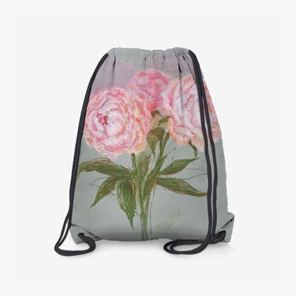 Рюкзак «Розовые пионы (масляная пастель)»