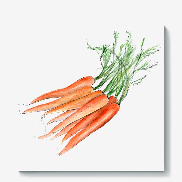 Холст «Морковка. Оранжевый цвет здоровья.»