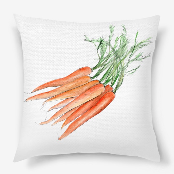 Подушка «Морковка. Оранжевый цвет здоровья.»