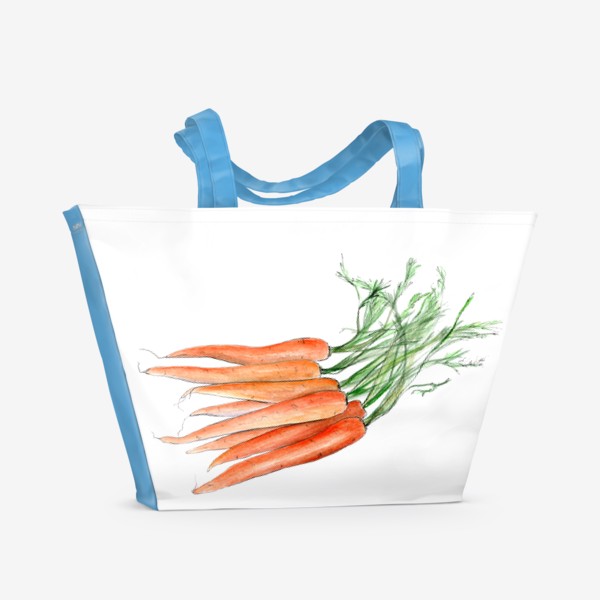 Пляжная сумка «Морковка. Оранжевый цвет здоровья.»