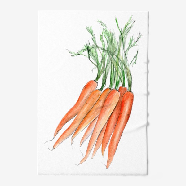 Полотенце «Морковка. Оранжевый цвет здоровья.»