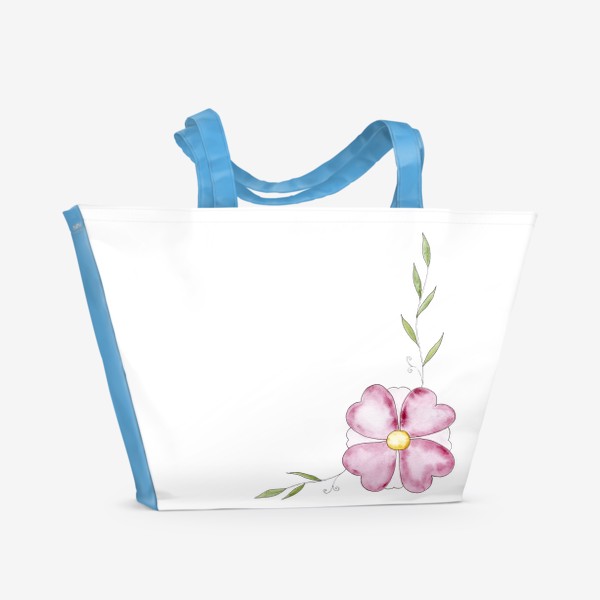 Пляжная сумка &laquo;Цветок. Лепестки и зелень...&raquo;
