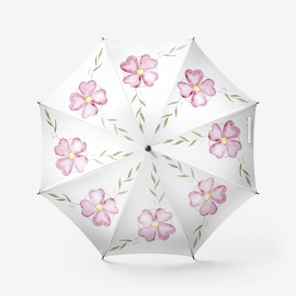 Зонт «Цветок. Лепестки и зелень...»