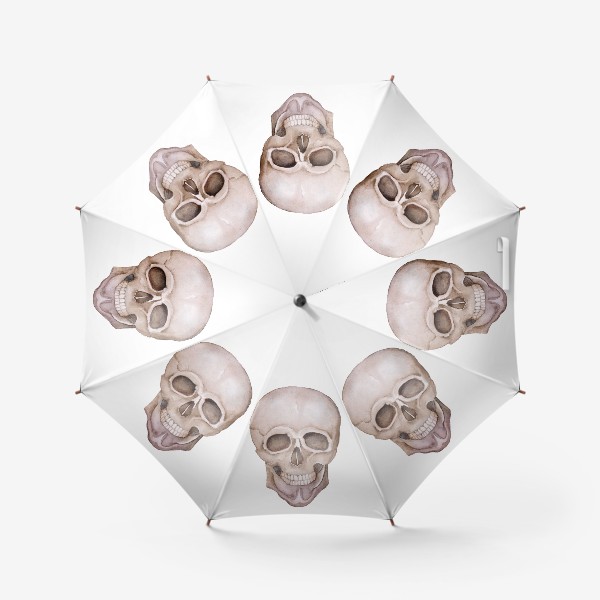 Зонт «Акварель. Человеческий череп.»