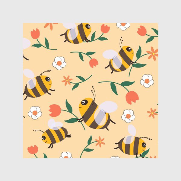 Скатерть «Пчелы и цветы»
