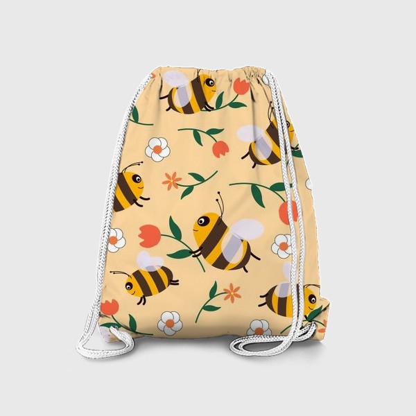 Рюкзак «Пчелы и цветы»