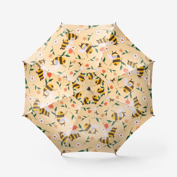 Зонт &laquo;Пчелы и цветы&raquo;