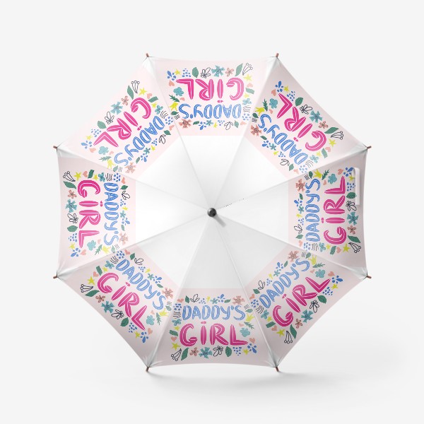 Зонт «Надпись "Папина девочка" в наивном стиле, для детей»