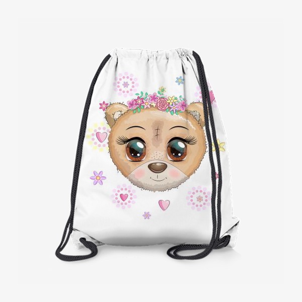 Рюкзак «Мультяшная мордочка мишки с выразительными глазами»