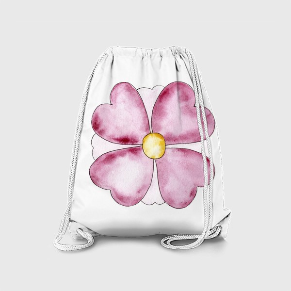 Рюкзак «Цветок. Лепестки в виде сердца. От сердца.»